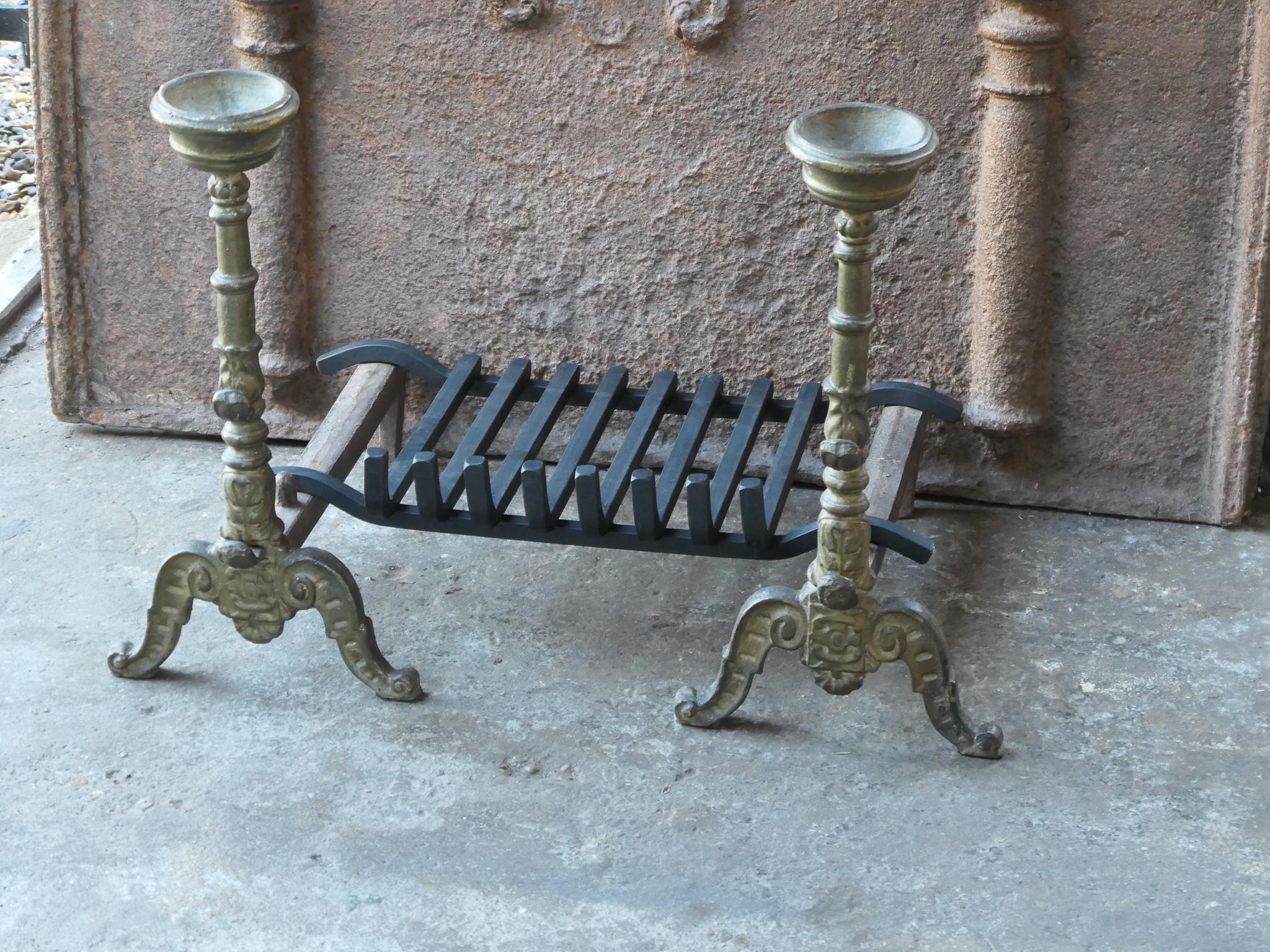 20th Century French Napoleon III Style Fire Grate, Fireplace Grate For Sale