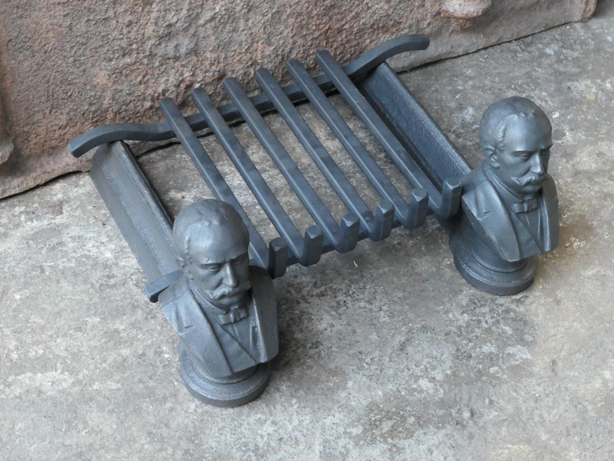 Antique French Napoleon III Fire Grate, Fireplace Grate, 19th Century For Sale 1