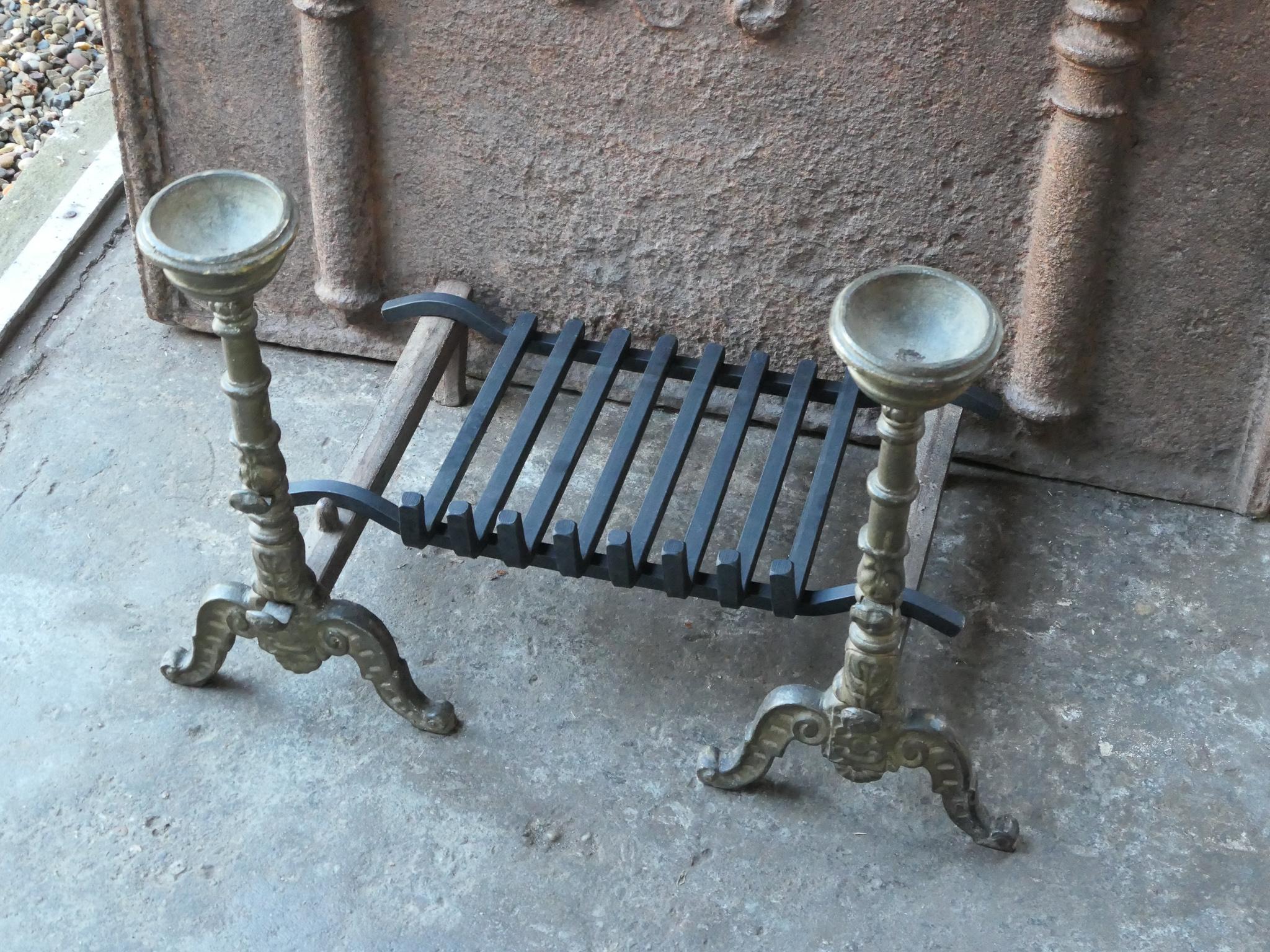 Iron French Napoleon III Style Fire Grate, Fireplace Grate For Sale