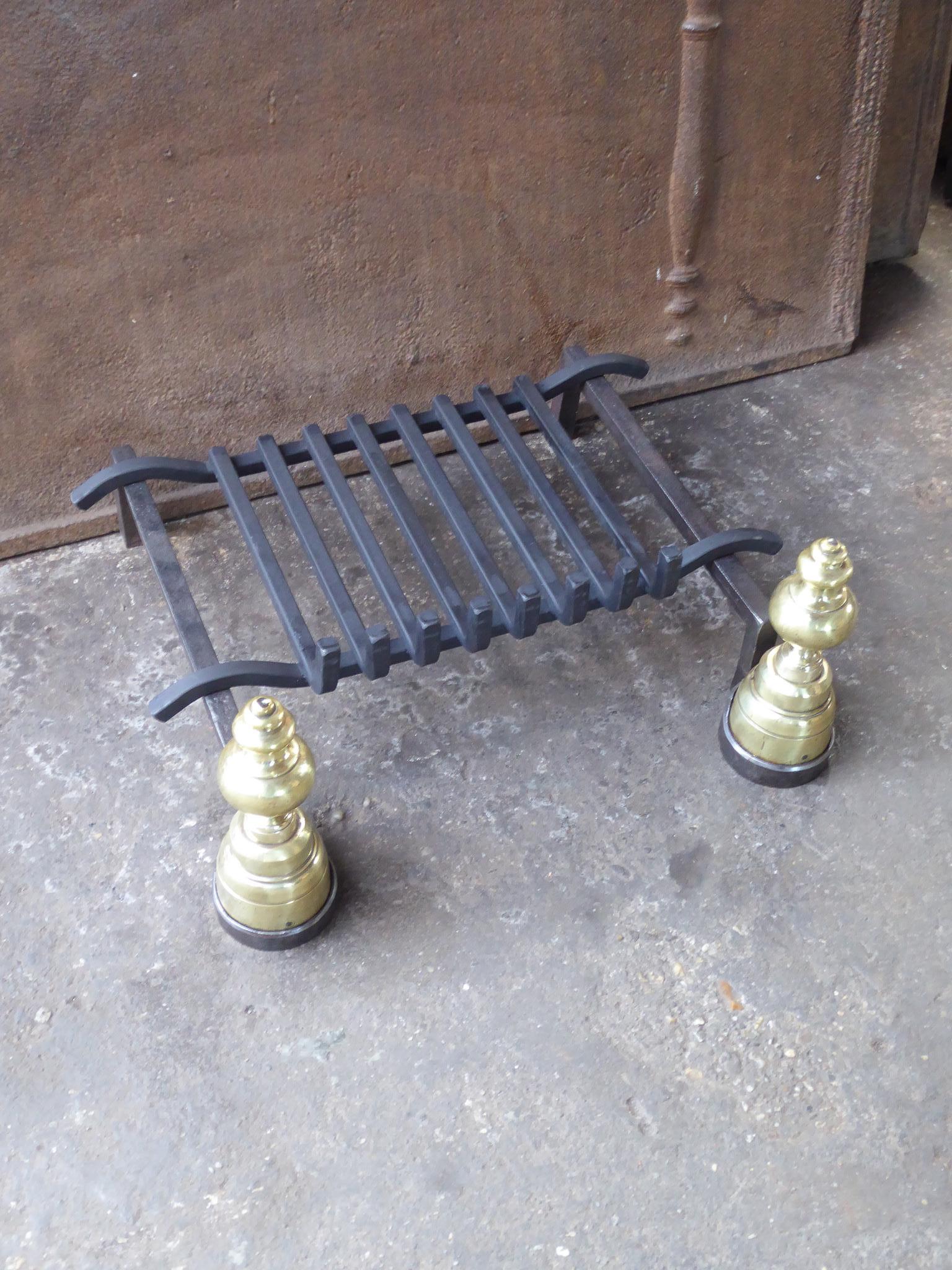 Antique French Napoleon III Fire Grate, Fireplace Grate For Sale 1
