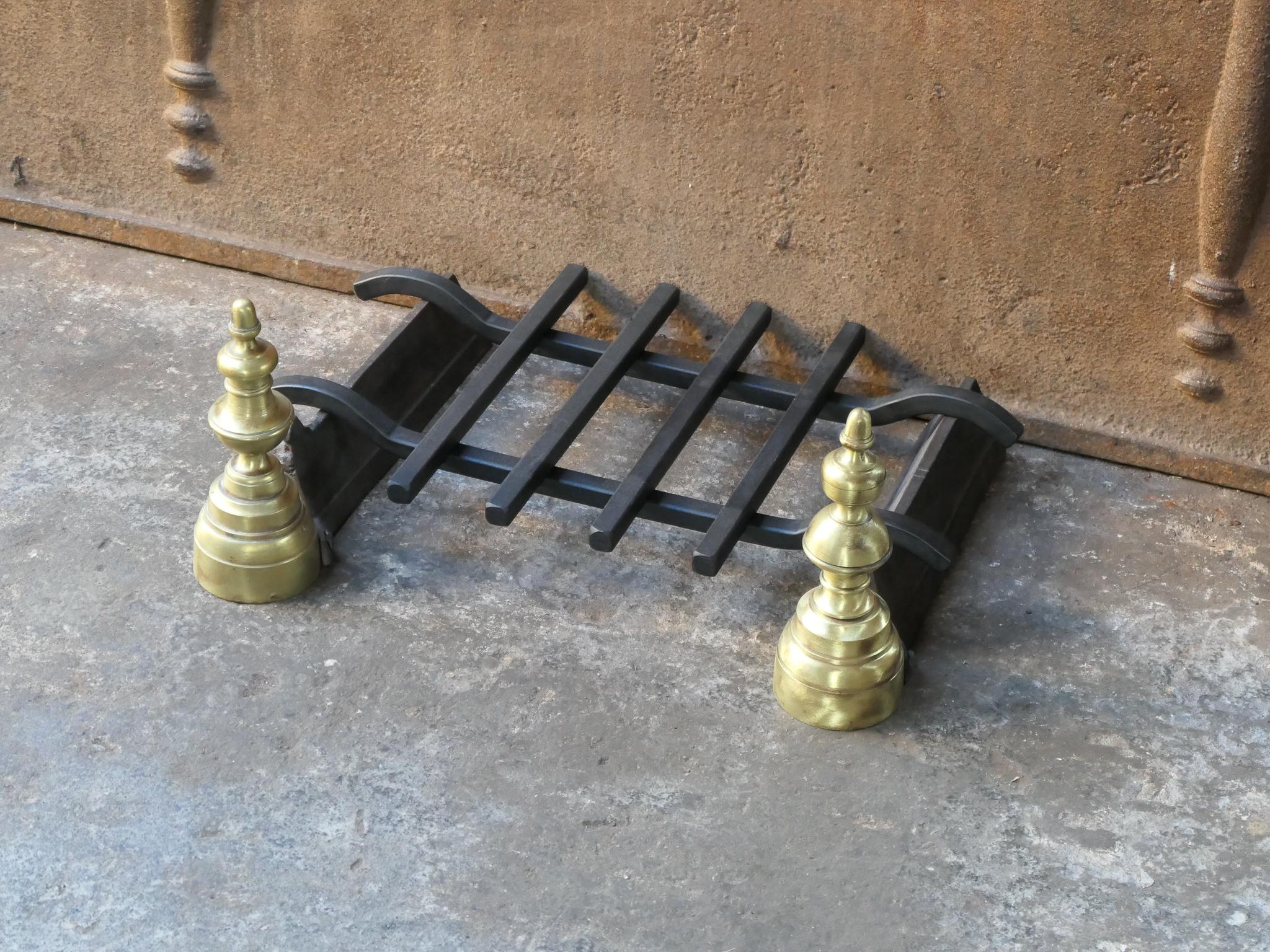 Antique French Napoleon III Fire Grate, Fireplace Grate 1
