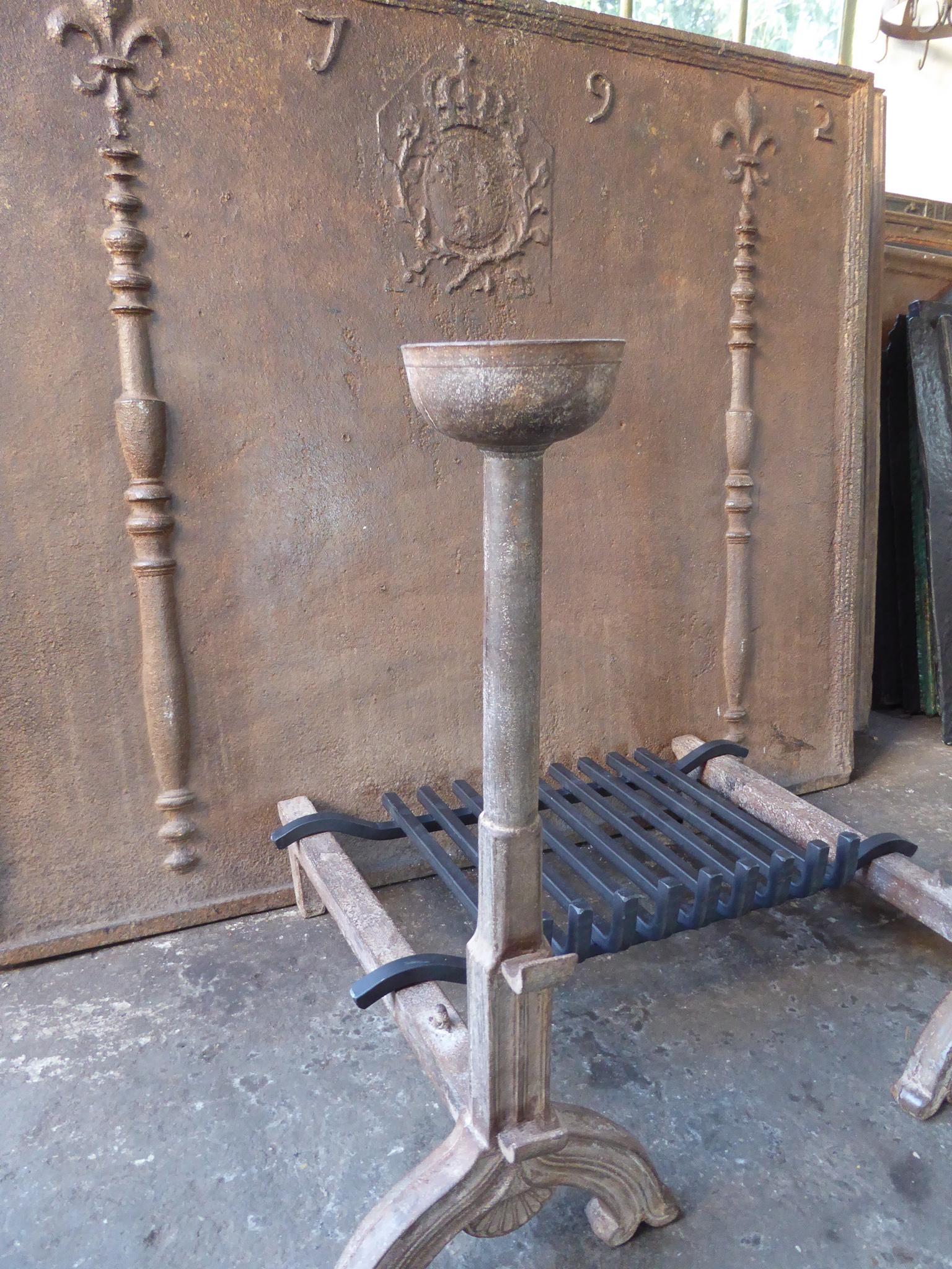 Antique French Napoleon III Fire Grate, Fireplace Grate For Sale 1
