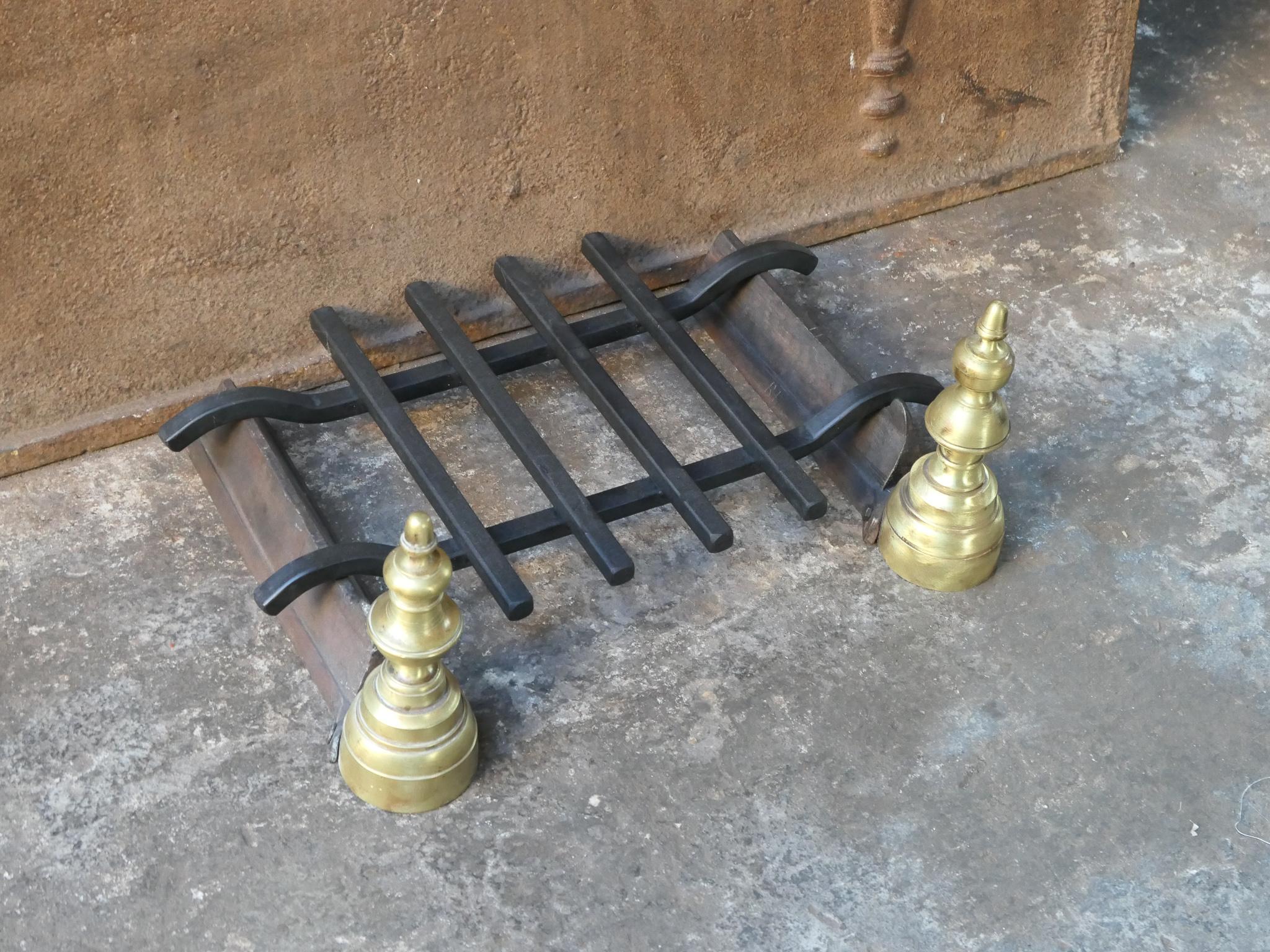 Antique French Napoleon III Fire Grate, Fireplace Grate 3