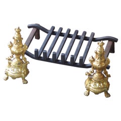 Antique French Napoleon III Fire Grate, Fireplace Grate