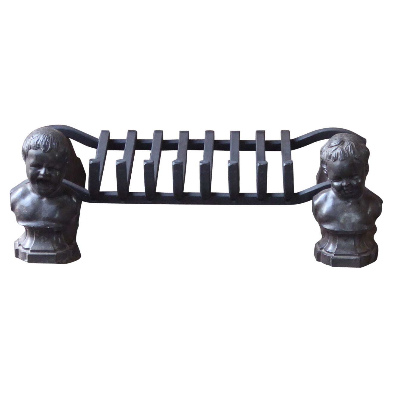 Antiker französischer Napoleon III Feuerrost, Kaminrost