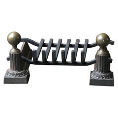 Antique French Napoleon III Fire Grate, Fireplace Grate