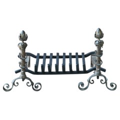 Antique French Napoleon III Fire Grate, Fireplace Grate