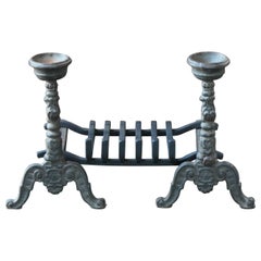 Antique grille de cheminée française Napoléon III, grille de cheminée
