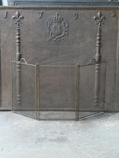 Antique French Napoleon III Fire Screen, 19th Century