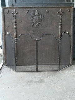 Antique French Napoleon III Fire Screen, 19th Century