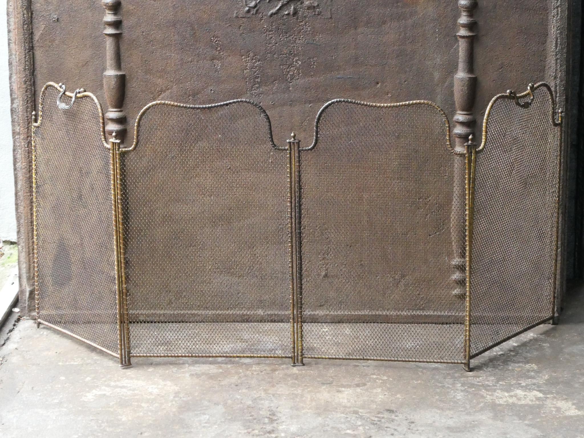 Antique French Napoleon III Fire Screen, 19th Century 1