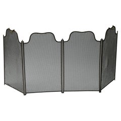 Antique French Napoleon III Fire Screen, 19th Century