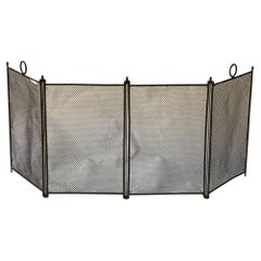 Antique French Napoleon III Fire Screen, 19th Century