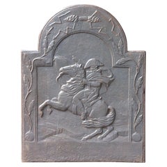Antiker französischer Napoleon III.-Kaminschirm/Rückenaufsatz, 19. Jahrhundert