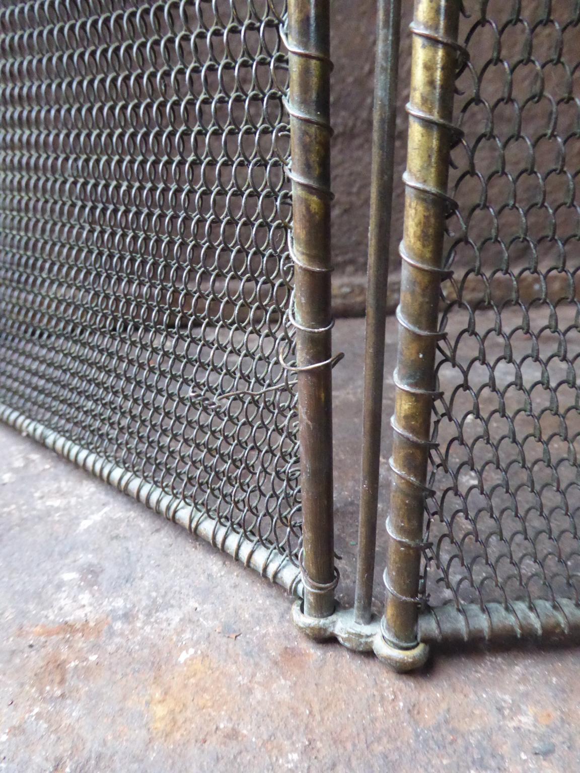 Antique French Napoleon III Fireplace Screen, Brass-colored, 19th Century 5
