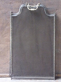 Antique French Napoleon III Fireplace Screen or Fire Screen, 19th Century