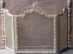 Antique French Napoleon III Fireplace Screen or Fire Screen, 19th Century