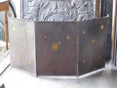 Antique French Napoleon III Fireplace Screen or Fire Screen, 19th Century