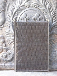 Antique French Napoleon III Fireplace Screen or Fire Screen, 19th Century