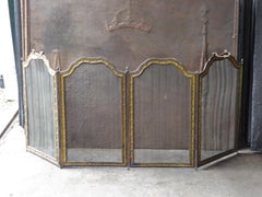 Antique French Napoleon III Fireplace Screen or Fire Screen, 19th Century