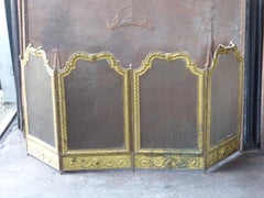 Antique French Napoleon III Fireplace Screen or Fire Screen, 19th Century