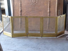 Antique French Napoleon III Fireplace Screen or Fire Screen, 19th Century