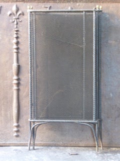 Antique French Napoleon III Fireplace Screen or Fire Screen, 19th Century