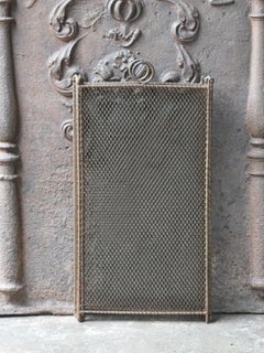 Antique French Napoleon III Fireplace Screen or Fire Screen, 19th Century