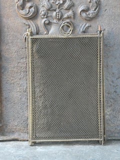 Antique French Napoleon III Fireplace Screen or Fire Screen, 19th Century