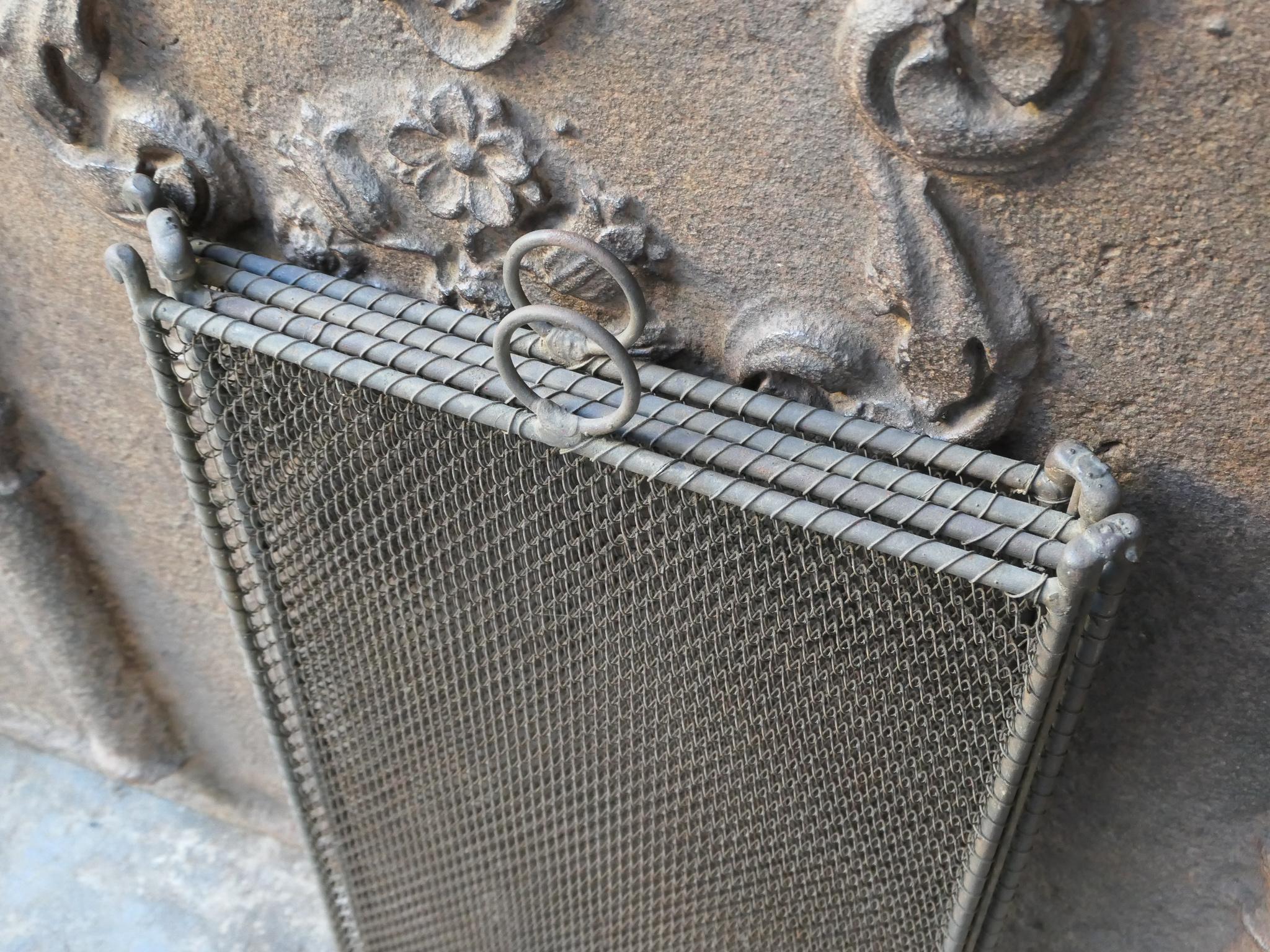 Antique French Napoleon III Fireplace Screen or Fire Screen, 19th Century In Good Condition In Amerongen, Amerongen