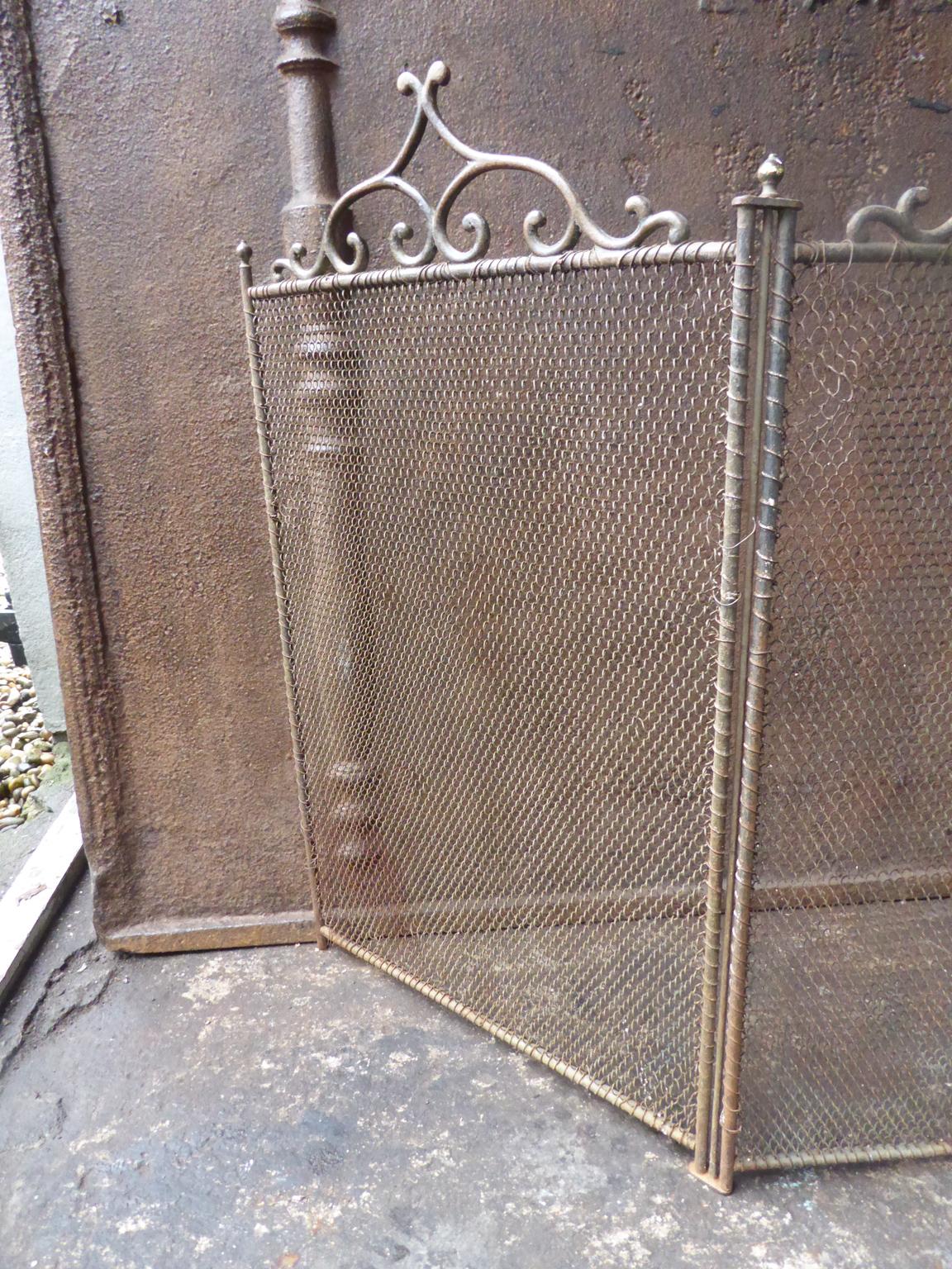 Antique French Napoleon III Fireplace Screen or Fire Screen, 19th Century 1