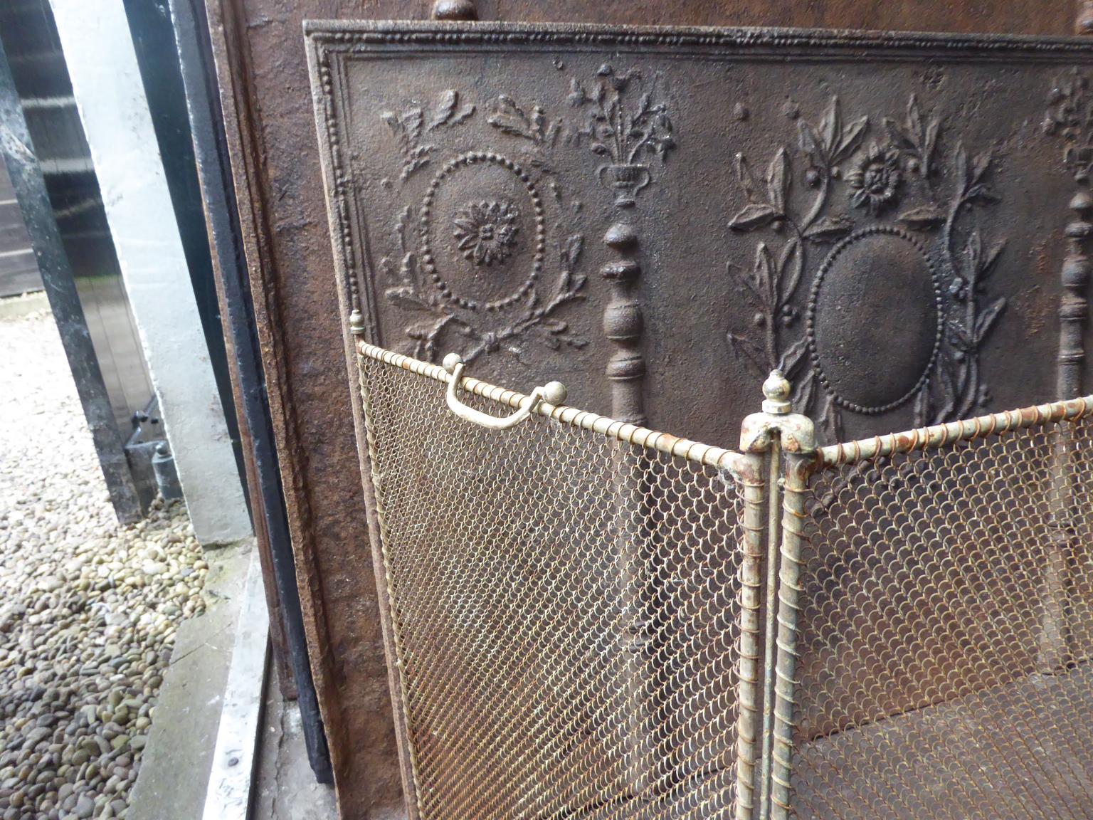Antique French Napoleon III Fireplace Screen or Fire Screen, 19th Century 1