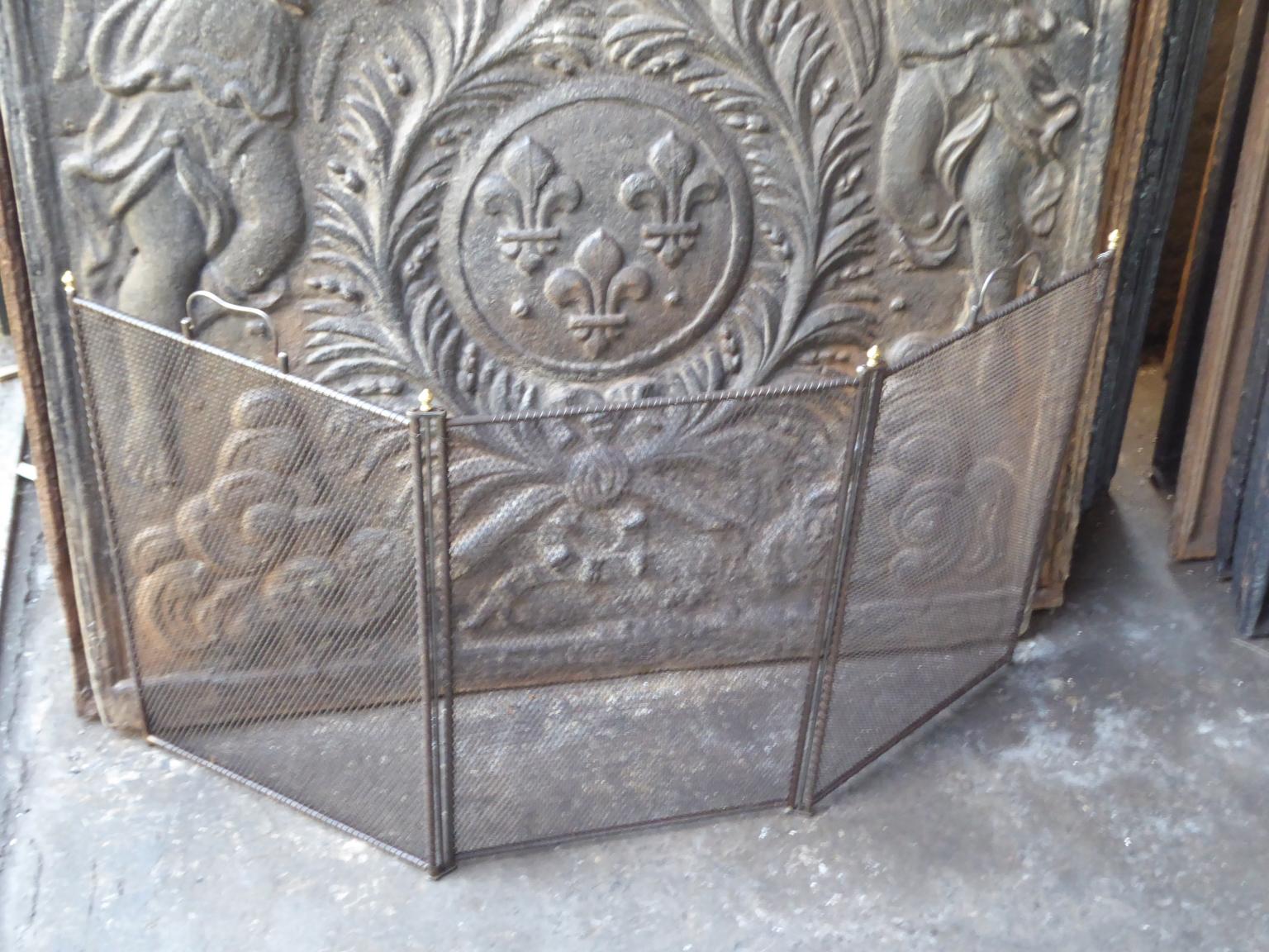 Antique French Napoleon III Fireplace Screen or Fire Screen, 19th Century 1