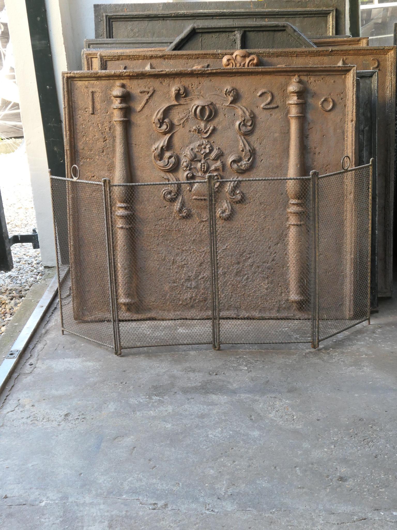 Antique French Napoleon III Fireplace Screen or Fire Screen, 19th Century 2