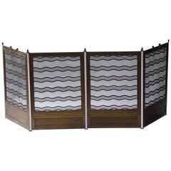 Antique French Napoleon III Fireplace Screen or Fire Screen, 19th Century