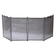 Antique French Napoleon III Fireplace Screen or Fire Screen, 19th Century