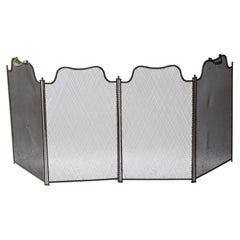Antique French Napoleon III Fireplace Screen or Fire Screen, 19th Century Antique French Napoleon III Fireplace Screen or Fire Screen, 19th Century
