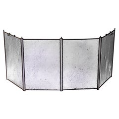 Antique French Napoleon III Fireplace Screen or Fire Screen, 19th Century