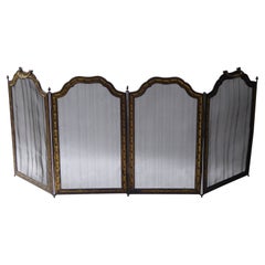 Antique French Napoleon III Fireplace Screen or Fire Screen, 19th Century