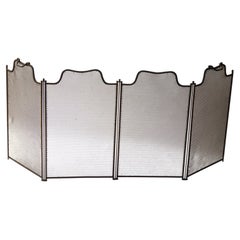 Antique French Napoleon III Fireplace Screen or Fire Screen, 19th Century