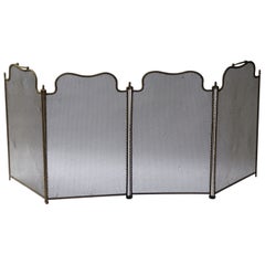 Antique French Napoleon III Fireplace Screen or Fire Screen, 19th Century