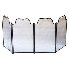 Antique French Napoleon III Fireplace Screen or Fire Screen, 19th Century