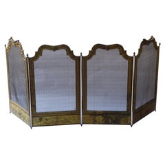 Antique French Napoleon III Fireplace Screen or Fire Screen, 19th Century