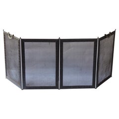 Antique French Napoleon III Fireplace Screen or Fire Screen, 19th Century