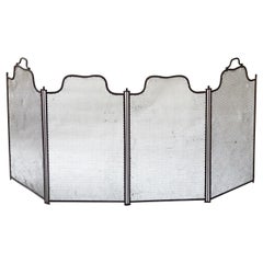 Antique French Napoleon III Fireplace Screen or Fire Screen, 19th Century