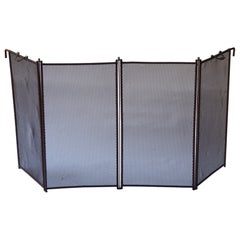 Antique French Napoleon III Fireplace Screen or Fire Screen, 19th Century