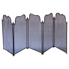 Antique French Napoleon III Fireplace Screen or Fire Screen, 19th Century