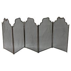 Antique French Napoleon III Fireplace Screen or Fire Screen, 19th Century Antique French Napoleon III Fireplace Screen or Fire Screen, 19th Century