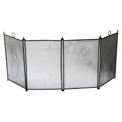 Antique French Napoleon III Fireplace Screen or Fire Screen, 19th Century