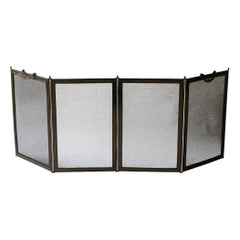 Antique French Napoleon III Fireplace Screen or Fire Screen, 19th Century Antique French Napoleon III Fireplace Screen or Fire Screen, 19th Century